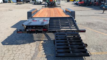 New 2026 BWise 20' (17+3) HD Lo Pro Equipment Hauler w/ Full Width Self Leveling Ramps & Self Cleaning Dove Tail
