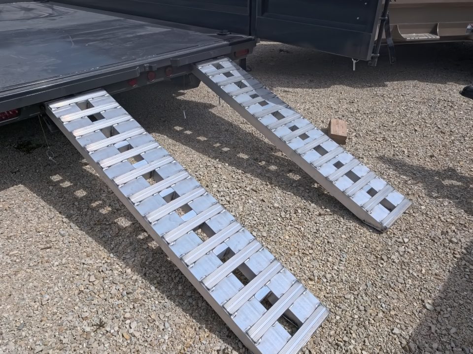 New 2026 Iron Bull 83 x 14 DWB Dump Trailer with 2) 7K GVWR Straight Axles and 2) Fwd. Adj. Electric Brakes, Slide-In Aluminum Ramps