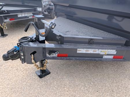 New 2026 Iron Bull 83 x 14 DWB Dump Trailer with 2) 7K GVWR Straight Axles and 2) Fwd. Adj. Electric Brakes, Slide-In Aluminum Ramps