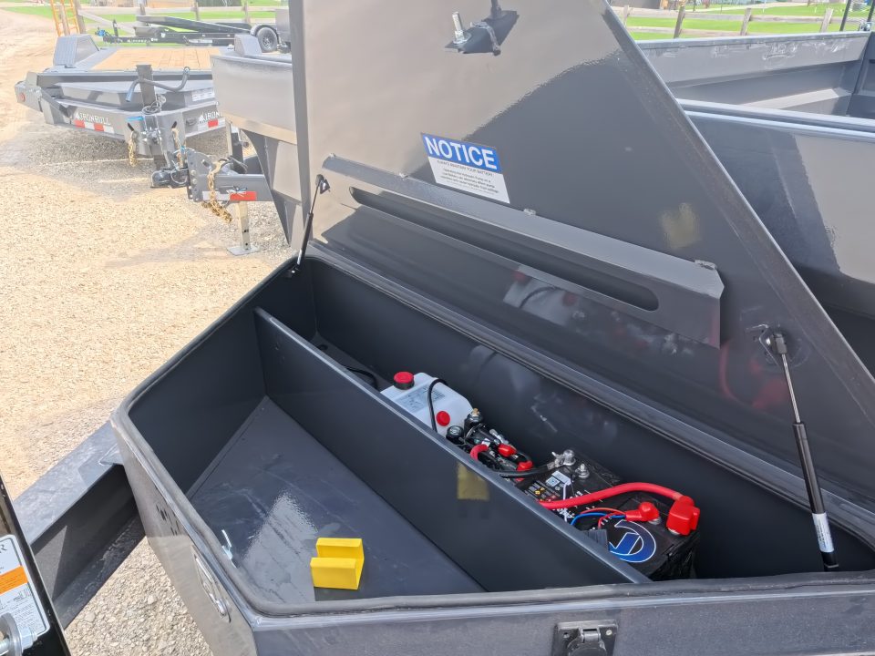 New 2026 Iron Bull 83 x 16 DWB Dump Trailer, Aluminum Ramps, 10 Ply Tires, Elec. Brakes, 2) 7K GVWR Straight Axles