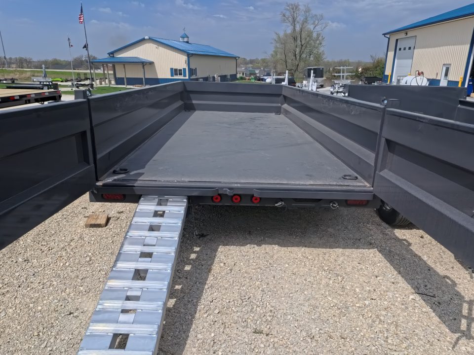 New 2026 Iron Bull 83 x 16 DWB Dump Trailer, Aluminum Ramps, 10 Ply Tires, Elec. Brakes, 2) 7K GVWR Straight Axles