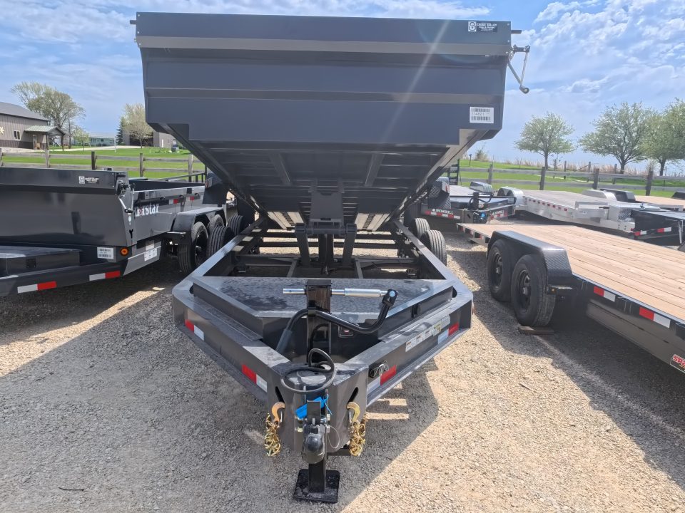 New 2026 Iron Bull 83 x 16 DWB Dump Trailer, Aluminum Ramps, 10 Ply Tires, Elec. Brakes, 2) 7K GVWR Straight Axles