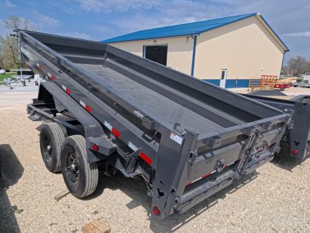 New 2026 Iron Bull 83 x 16 DWB Dump Trailer, Aluminum Ramps, 10 Ply Tires, Elec. Brakes, 2) 7K GVWR Straight Axles