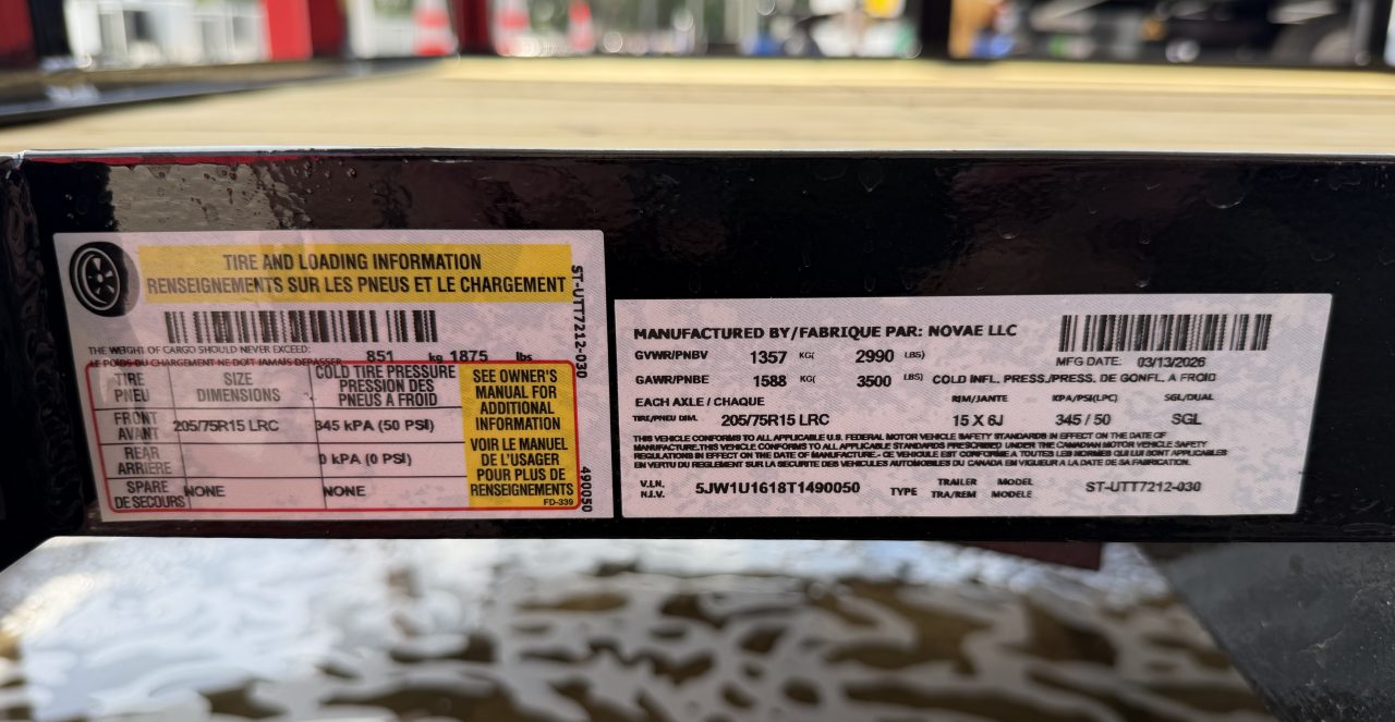 New 2026 Sure-Trac 6x12 Tube Top 3K Utility Trailer