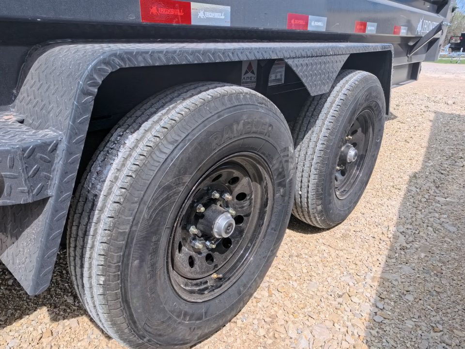 New 2026 Iron Bull 83 x 16 DWB Dump Trailer, Aluminum Ramps, 10 Ply Tires, Elec. Brakes, 2) 7K GVWR Straight Axles