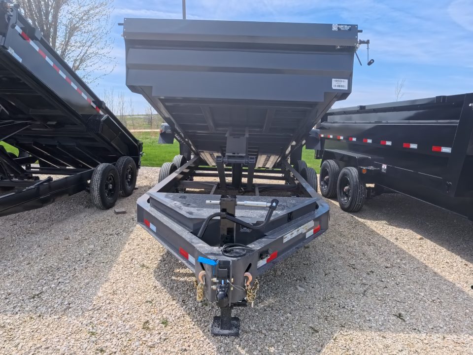 New 2026 Iron Bull 83 x 16 DWB Dump Trailer, Aluminum Ramps, 10 Ply Tires, Elec. Brakes, 2) 7K GVWR Straight Axles