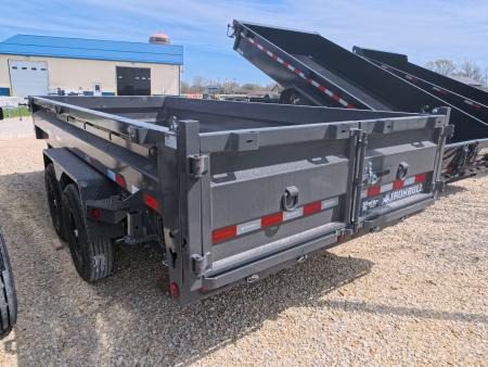 New 2026 Iron Bull 83 x 16 DWB Dump Trailer, Aluminum Ramps, 10 Ply Tires, Elec. Brakes, 2) 7K GVWR Straight Axles