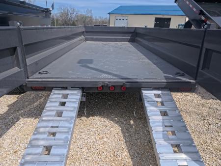 New 2026 Iron Bull 83 x 16 DWB Dump Trailer, Aluminum Ramps, 10 Ply Tires, Elec. Brakes, 2) 7K GVWR Straight Axles