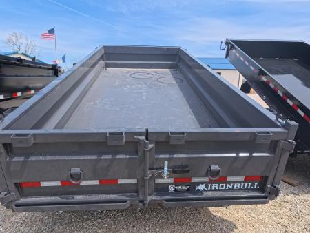 New 2026 Iron Bull 83 x 16 DWB Dump Trailer, Aluminum Ramps, 10 Ply Tires, Elec. Brakes, 2) 7K GVWR Straight Axles
