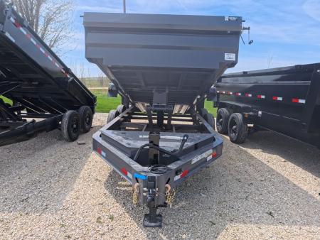 New 2026 Iron Bull 83 x 16 DWB Dump Trailer, Aluminum Ramps, 10 Ply Tires, Elec. Brakes, 2) 7K GVWR Straight Axles