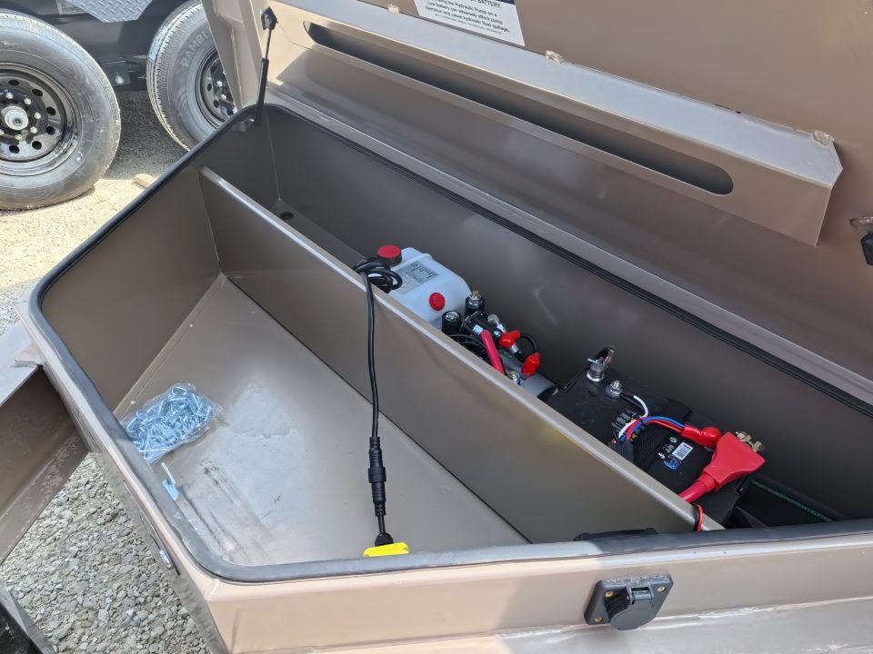 New 2026 Iron Bull 83 x 14 DWB Dump Trailer with 2) 7K GVWR Straight Axles and 2) Fwd. Adj. Electric Brakes, Slide-In Aluminum Ramps