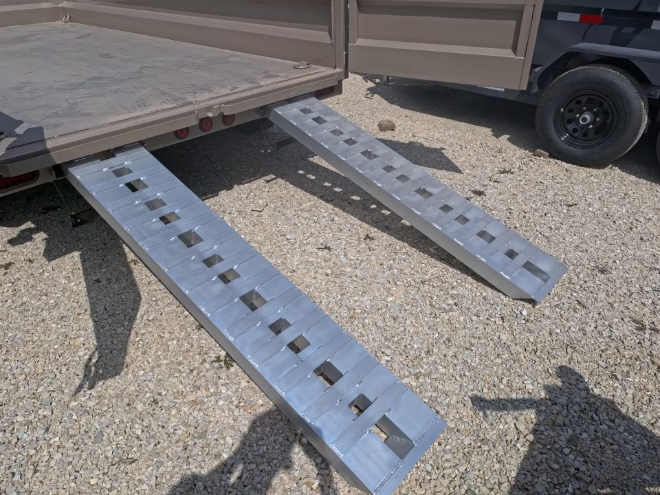 New 2026 Iron Bull 83 x 14 DWB Dump Trailer with 2) 7K GVWR Straight Axles and 2) Fwd. Adj. Electric Brakes, Slide-In Aluminum Ramps