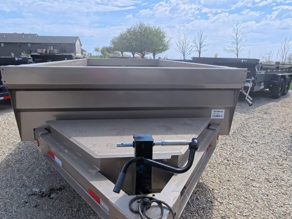 New 2026 Iron Bull 83 x 14 DWB Dump Trailer with 2) 7K GVWR Straight Axles and 2) Fwd. Adj. Electric Brakes, Slide-In Aluminum Ramps