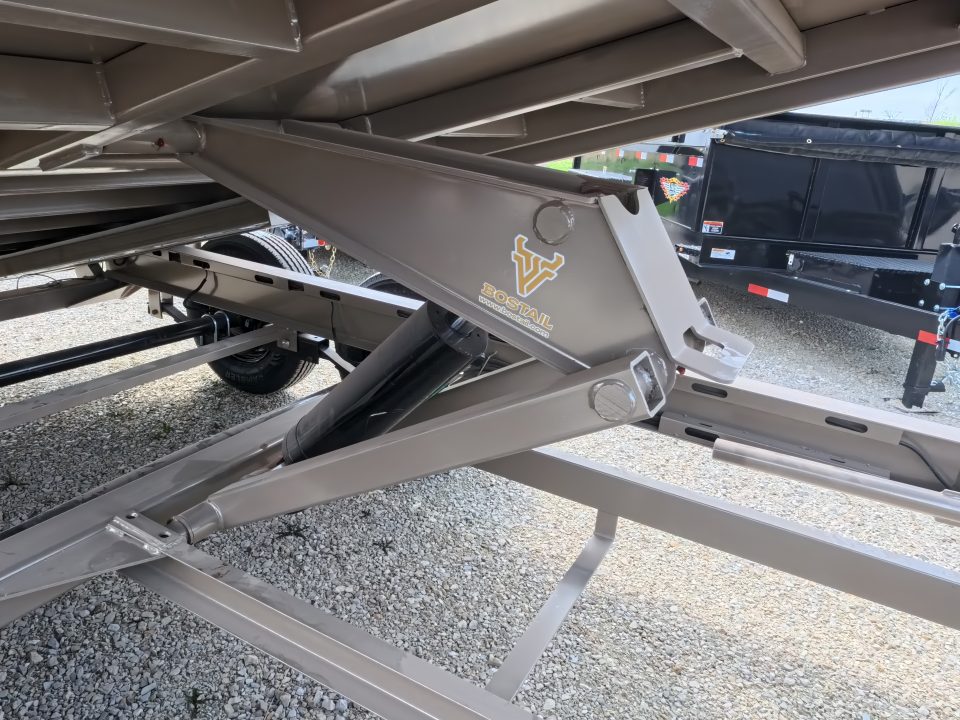 New 2026 Iron Bull 83 x 14 DWB Dump Trailer with 2) 7K GVWR Straight Axles and 2) Fwd. Adj. Electric Brakes, Slide-In Aluminum Ramps