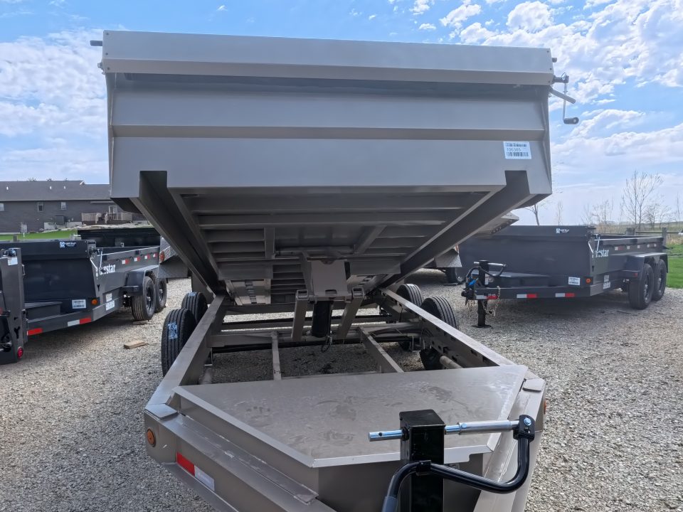 New 2026 Iron Bull 83 x 14 DWB Dump Trailer with 2) 7K GVWR Straight Axles and 2) Fwd. Adj. Electric Brakes, Slide-In Aluminum Ramps