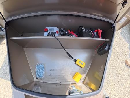 New 2026 Iron Bull 83 x 14 DWB Dump Trailer with 2) 7K GVWR Straight Axles and 2) Fwd. Adj. Electric Brakes, Slide-In Aluminum Ramps