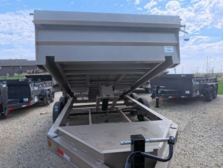 New 2026 Iron Bull 83 x 14 DWB Dump Trailer with 2) 7K GVWR Straight Axles and 2) Fwd. Adj. Electric Brakes, Slide-In Aluminum Ramps