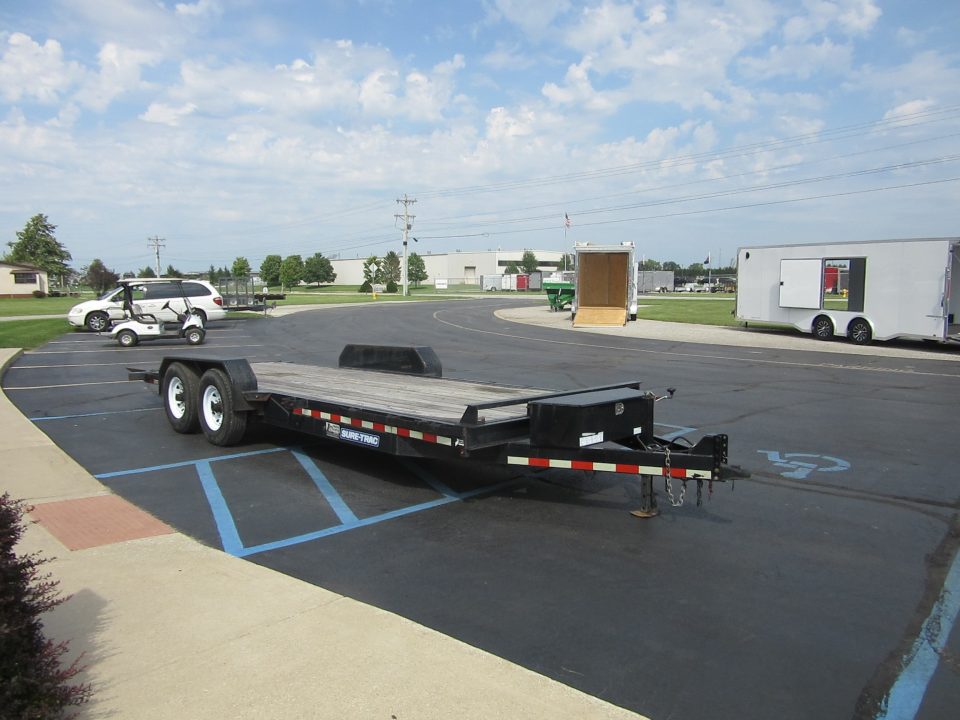 Used 2017 Sure-Trac 7 x 22 ST8222FWTE-B-140 Tilt Trailer 14K