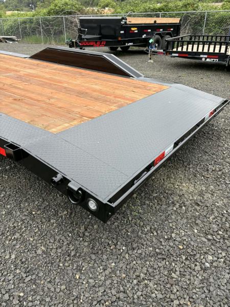 New CAR HAULER 2026 VERSATILE HD720 7X20 ROCK CRAWLER DRIVE OVER FENDERS DOVETAIL 10,000 GVWR TRAILER BLACK