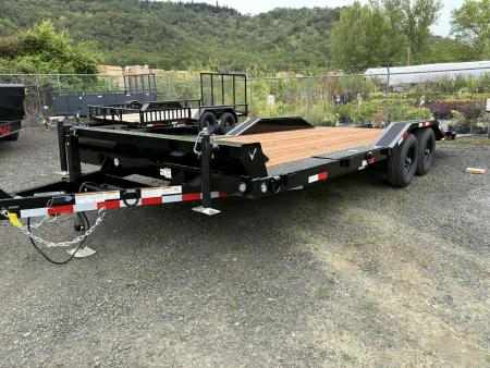 New CAR HAULER 2026 VERSATILE HD720 7X20 ROCK CRAWLER DRIVE OVER FENDERS DOVETAIL 10,000 GVWR TRAILER BLACK