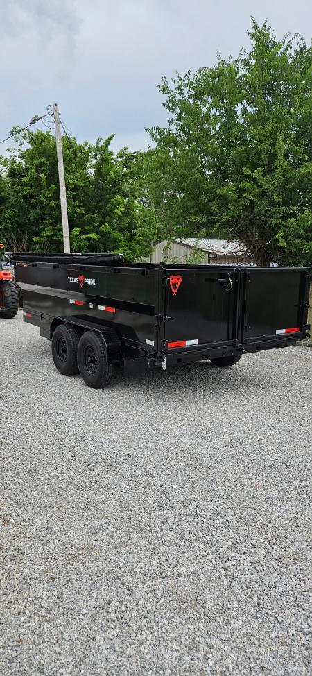 New 2026 Texas Pride Trailers 7x16x3 Tandem Axles Dump Trailer-8K-UPGRADES!!