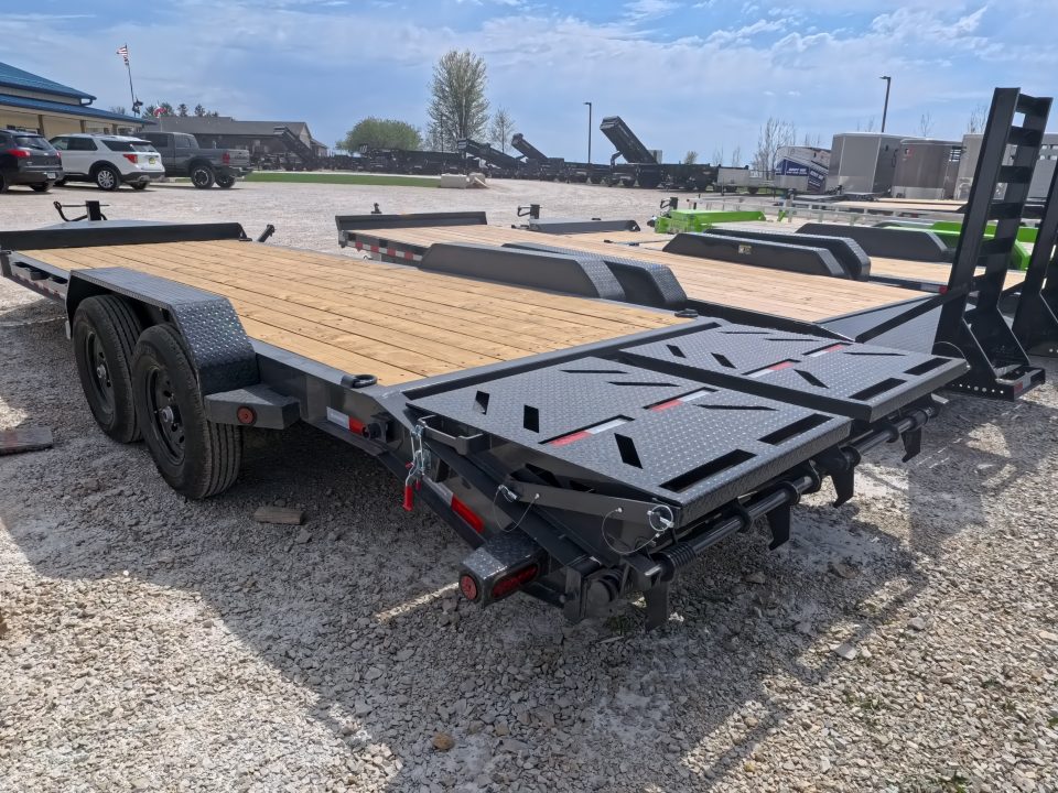 New 2026 Iron Bull 83 x 22 (19+3) EWB Equipment with Electric Brakes and 2) 7K GVWR Straight Axles - Rampage Ramps