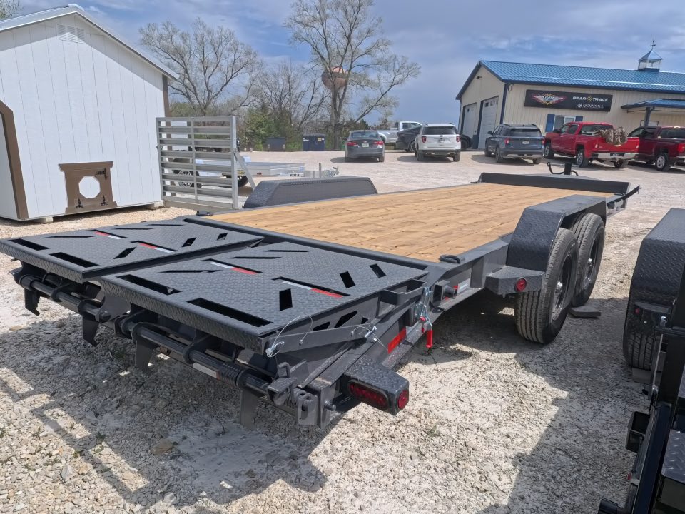 New 2026 Iron Bull 83 x 22 (19+3) EWB Equipment with Electric Brakes and 2) 7K GVWR Straight Axles - Rampage Ramps