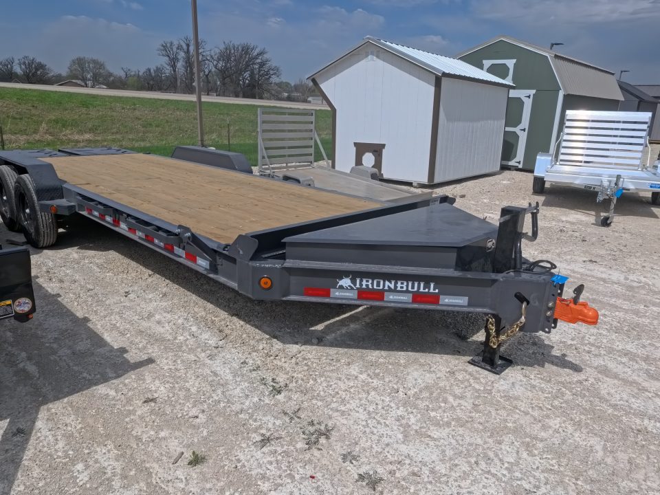 New 2026 Iron Bull 83 x 22 (19+3) EWB Equipment with Electric Brakes and 2) 7K GVWR Straight Axles - Rampage Ramps