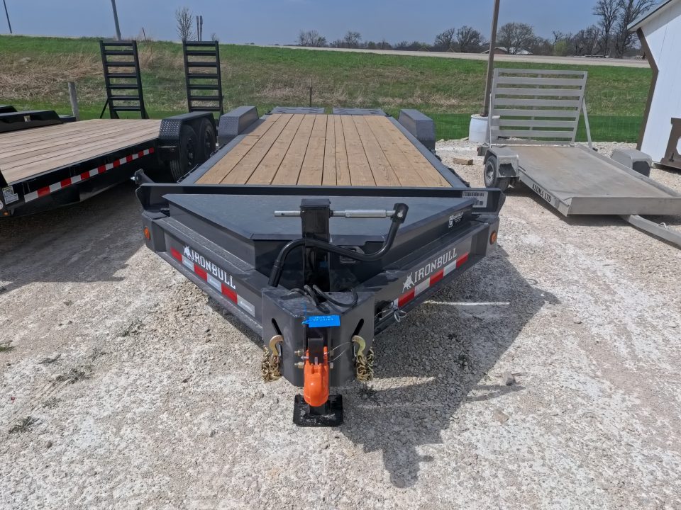 New 2026 Iron Bull 83 x 22 (19+3) EWB Equipment with Electric Brakes and 2) 7K GVWR Straight Axles - Rampage Ramps