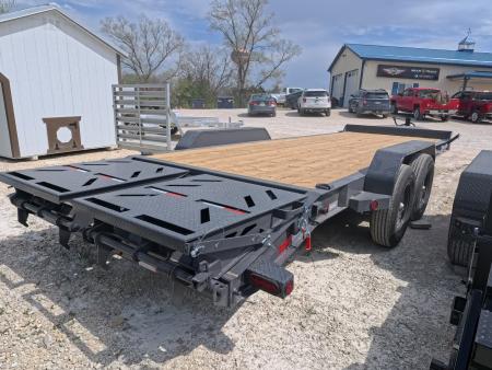 New 2026 Iron Bull 83 x 22 (19+3) EWB Equipment with Electric Brakes and 2) 7K GVWR Straight Axles - Rampage Ramps