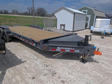 New 2026 Iron Bull 83 x 22 (19+3) EWB Equipment with Electric Brakes and 2) 7K GVWR Straight Axles - Rampage Ramps