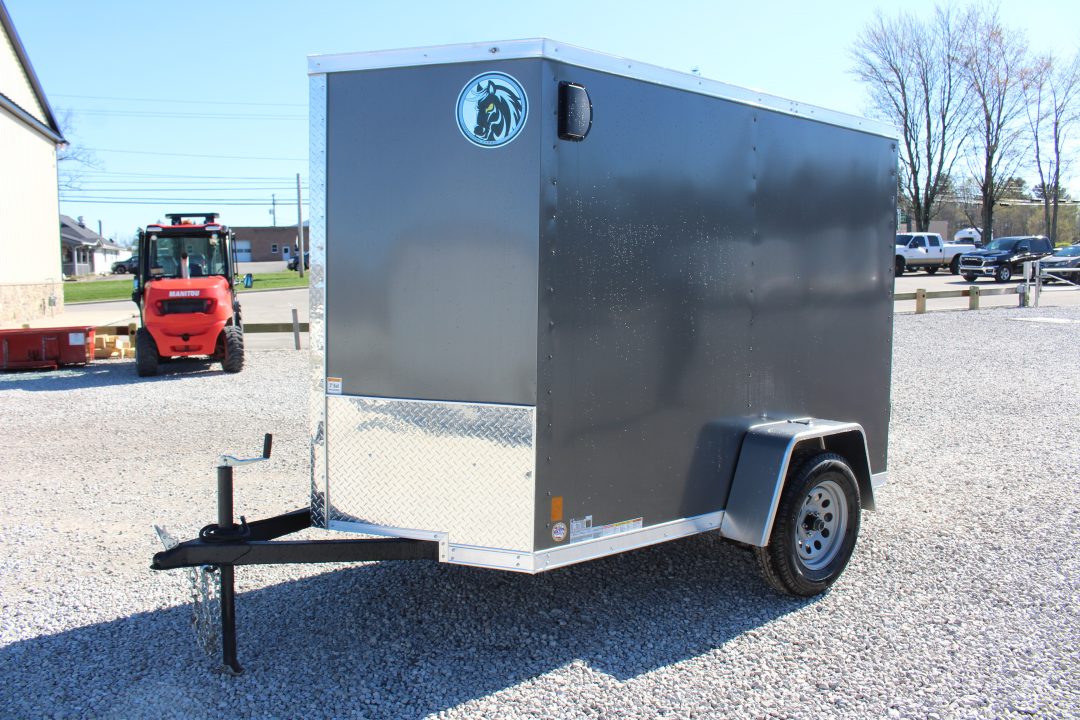New 2026 Darkhorse Cargo DHW 5' x 8' Enclosed Trailer - Rear Ramp Door - 6' Interior Height - 2990# GVW