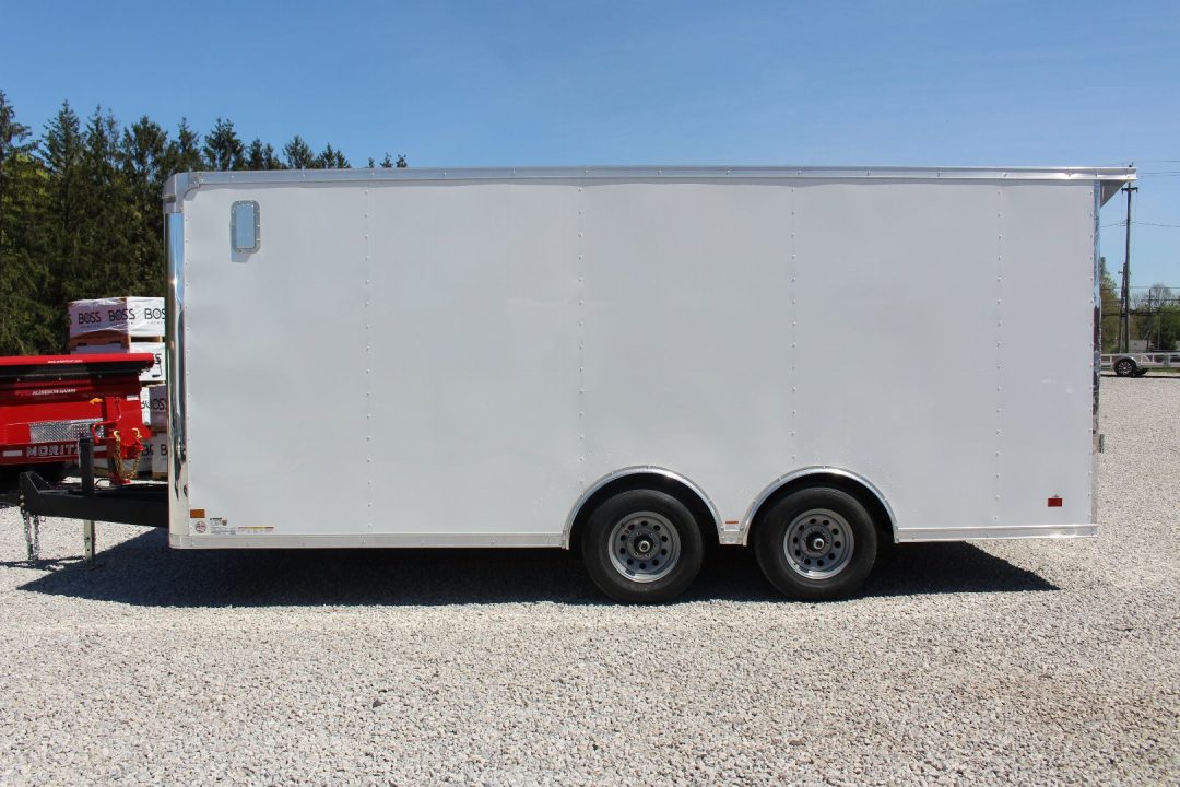 New 2026 Darkhorse Cargo DWRK 8.5' x 18' Flat Front Enclosed Cargo Trailer - Ramp Door - 9990#