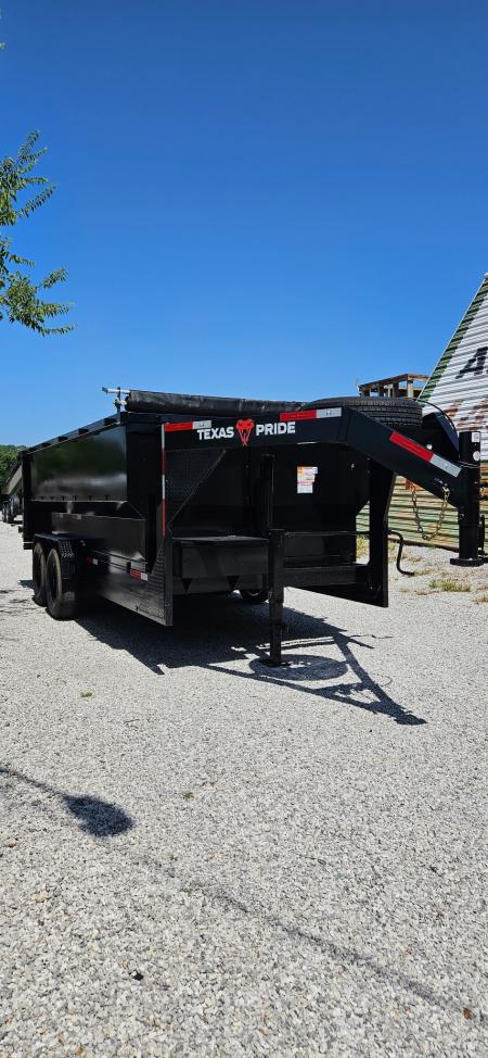 New 2026 Texas Pride Trailers Gooseneck 7x16x4 Tandem Axles Dump Trailer
