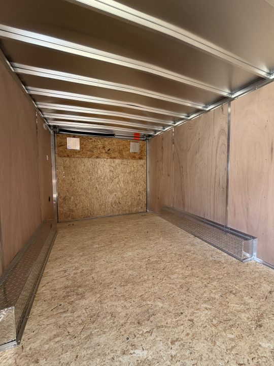 New 2027 Lightning 8.5 x 16 Enclosed All Aluminum Car Hauler with Ramp 7K GVW 7ft Interior Height