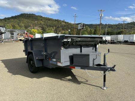 New SALE! MINI DUMP 2026 Versatile PTM58 5' X 8' 3500# SINGLE AXLE TRAILER GRAY