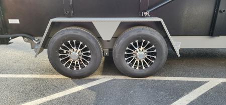 New 7 x 14 DUT15 BWISE Telescopic Ultimate Dump Trailer 15.4K **Black/Gray Frame