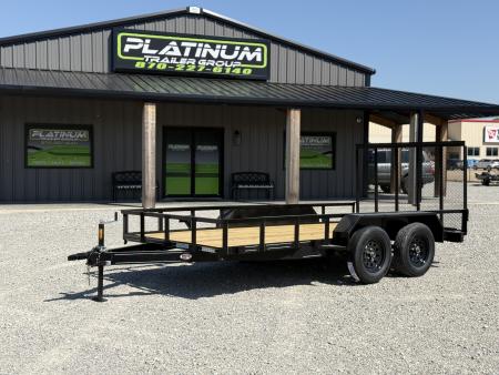 New 2026 MEB 77X14 TA / ELECTRIC BRAKE AXLE / 4FT FOLDING GATE / 6.9K GVWR Utility Trailer