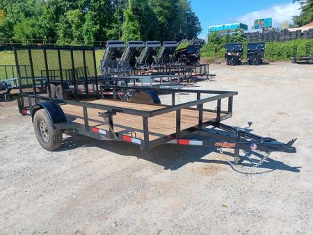 New 2026 Down 2 Earth Trailers DTE7612G29 Utility Trailer / 76" X 12 / TUBE RAIL / SEALED LIGHTS