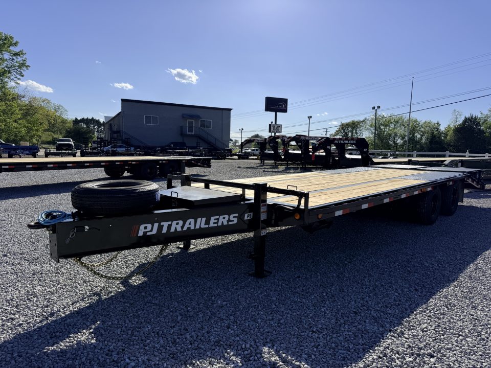 New 2026 PJ Trailers 102X25 PINTLE HITCH 22500 GVWR MEGA RAMPS Equipment Trailer