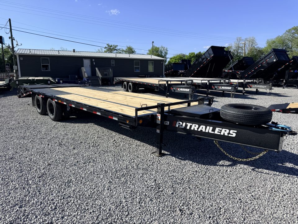 New 2026 PJ Trailers 102X25 PINTLE HITCH 22500 GVWR MEGA RAMPS Equipment Trailer