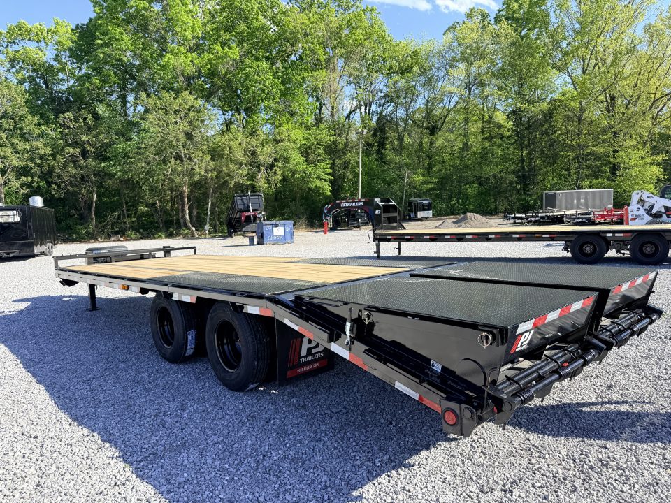 New 2026 PJ Trailers 102X25 PINTLE HITCH 22500 GVWR MEGA RAMPS Equipment Trailer