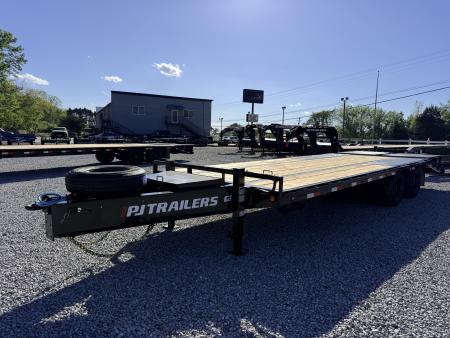 New 2026 PJ Trailers 102X25 PINTLE HITCH 22500 GVWR MEGA RAMPS Equipment Trailer