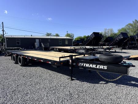 New 2026 PJ Trailers 102X25 PINTLE HITCH 22500 GVWR MEGA RAMPS Equipment Trailer