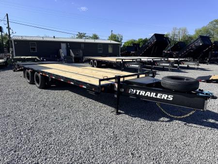 New 2026 PJ Trailers 102X25 PINTLE HITCH 22500 GVWR MEGA RAMPS Equipment Trailer