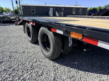 New 2026 PJ Trailers 102X25 PINTLE HITCH 22500 GVWR MEGA RAMPS Equipment Trailer