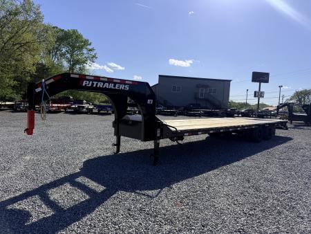 New 2026 PJ Trailers 102X32 GOOSENECK 25K GVWR (MEGA RAMPS) Flatbed Trailer