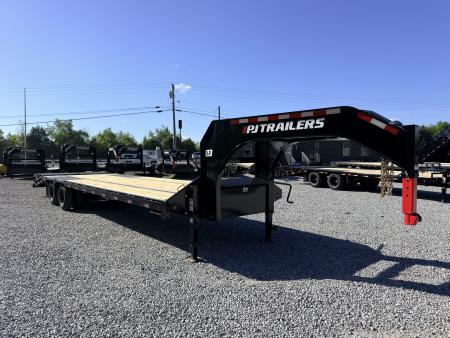 New 2026 PJ Trailers 102X32 GOOSENECK 25K GVWR (MEGA RAMPS) Flatbed Trailer
