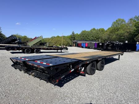 New 2026 PJ Trailers 102X32 GOOSENECK 25K GVWR (MEGA RAMPS) Flatbed Trailer
