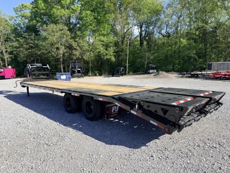 New 2026 PJ Trailers 102X32 GOOSENECK 25K GVWR (MEGA RAMPS) Flatbed Trailer